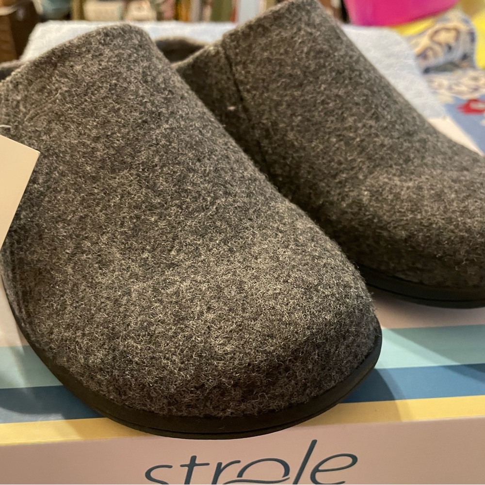 Charcoal Gray Strole Slip On Shoes